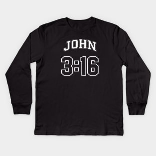 John 3:16 - Christian Catholic Bible Verse Kids Long Sleeve T-Shirt